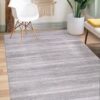 Designer Wohnzimmer Teppich Abstrakte Musterung Modern Grau-Grau