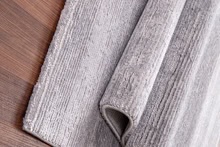 Designer Wohnzimmer Teppich Abstrakte Musterung Modern Grau-Grau