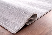 Designer Wohnzimmer Teppich Abstrakte Musterung Modern Grau-Grau