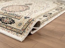 Asfahan Orientalischer Teppich mit Knochenfarbe